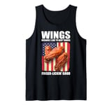 Wings Finger Lickin' Good USA American Flag Patriotic Tank Top