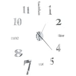 3D Wall Clock Modern Design 100 cm XXL Silver vidaXL