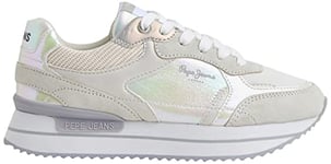 Pepe Jeans Femme RUSPER Pearl Basket à Plateforme, White, 36 EU