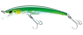 Yo-Zuri Crystal 3D Minnow Floating Lure, Green Silver, 5-1/4-Inch