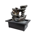 Cascading Rocks Indoor Water Fountain with UK Mains Plug