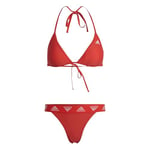 adidas Women's Triangle Bikini, bright red/white, XS