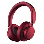 Urbanista Miami True Wireless Over Ear Headphones, Active Noise Cancelling Bluetooth Headphones, Built-In Microphone, 50 Hr Playtime, ANC Earphones with On Ear Detection & Carry Case, Ruby Red