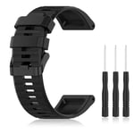 22mm Quick Fit Strap for Garmin Fenix 7 Pro/Fenix 7/Fenix 6/Fenix 5/EPIX 2 Soft Replacement Watch Strap Silicone Strap Compatible with Garmin Forerunner 965/955/945/935/Approach S60/S62