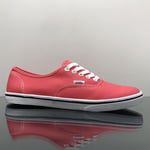 VANS AUTHENTIC LO PR0 HOT CORAL TRUE  WHITE LADIES TRAINERS (UK 9 EUR 43)