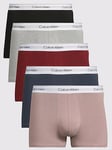 Calvin Klein 5 Pack Modern Cotton Stretch Holiday Trunks - Assorted, Assorted, Size S, Men