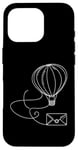 Coque pour iPhone 16 Pro Ballon à air One Line Art Dessin