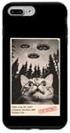 Coque pour iPhone 7 Plus/8 Plus Drôle Chat Selfie Noir et Blanc Roswell Photo Animal UFO