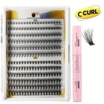 Eyelashes 240 PCS Clusters Lash Bond and Seal Makeup Tools DIY Lashes Extension