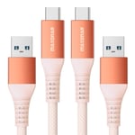 Maxonar 2pack Câble De Charge Rapide Usb C 10gbit/S Données Usb A Câble De Voiture Android 3.1a Chargeur Rapide Câble De Transfert De Données Pour Samsung Note20 Galaxy S23 Z Flip5 Pixel 8 1m Orange