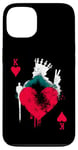 iPhone 13 Peace Love Poker - Vintage King Of Hearts Card Game Lover Case