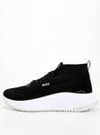 BOSS Evo Knitted Sock Trainers - Black, Black, Size 7, Women