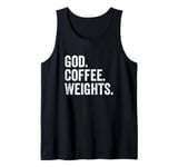 God Coffee Weights Christian Workout Weightlifting Fitness Tank Top