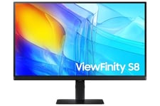 Samsung Écran PC Plat ViewFinity - S80D 32'', 4K Résolution 3840x2160, Dalle IPS, HDR10, 350 CD/m2, Installation One Click, Orientable, Inclinable, Support Mural VESA, Ports HDMI et DP