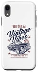 iPhone XR Red Oak Iowa USA Vintage Vibes Classic Car Distressed Design Case