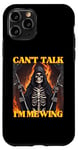 Coque pour iPhone 11 Pro Can't Talk I'm Mewing Funny Cringe Hard Skeleton Meme