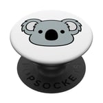 PopSockets Cute Funny Koala Bear Animal Lover White Design Gift PopSockets PopGrip: Swappable Grip for Phones & Tablets