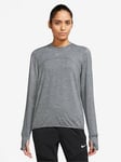 Nike Dri-Fit Crew-Neck Running Top - Grey