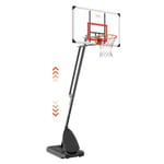 VEVOR Basketball Hoop, 7.6-10 ft Adjustable Height Portable Backboard System, 50 inch Basketball Hoop & Goal, Kids & Adults Basketball Set with Wheels, Stand, and Fillable Base, for Outdoor/Indoor