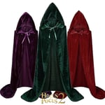 Sanderson Sisters Cape Mary Sarah Winifred Kostym Jul Vuxna Barn Medeltida mantel W W Purple1 XXL 160*180cm  *Hocus Pocus 2