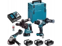 Makita.Zes.Combo 18V Dlx3157tj (Ddf486+Dga506+Dhr243) 3X5,0Ah 2X Makpac