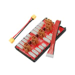 Carte de Charge ParallèLe XT30 XT60 2 en 1 + Câble XT60 Prenant en Charge 4 Paquets de Batterie Lipo 2-6S pour ModèLes RC Multicopter