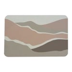 Tapis bain douche diatomite l.60 x L.39 cm motifs design coloris beige, Future Home Dune