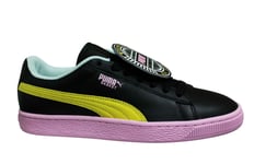 Puma Basket Badge TZ Womens Black Trainers Leather - Size UK 5