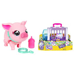 Little Live Pets - My Pet Pig | Soft and Jiggly Interactive Toy Pig That Walks. For Kids Ages 4+. & Lil' Hamster and House interactive toy pet - sounds & batteries included