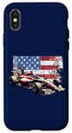 iPhone X/XS Vintage Auto Racing Car American Flag 4th of July, Auto Race Case