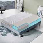 Matelas ressorts ensachés 160x200 cm accueil mémoire de forme epaisseur 23 cm – déhoussable