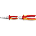 KNIPEX 13 76 200 ME WireStripper Metric Version Insulated & Diagonal Cutter Chrome-Plated, Insulated with Multi-Component Grips, VDE-Tested 160 mm 70 06 160