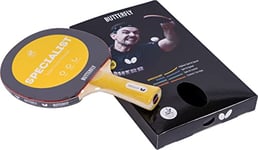 BUTTERFLY Raquette de ping-Pong Specialist | Raquette de ping-Pong Professionnelle pour Joueurs avancés et compétiteurs | Revêtements homologués ITTF Noir/Rouge | Surface très adhérente