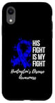 Coque pour iPhone XR Soutien familial Blue Ribbon - Sensibilisation à la maladie de Huntington