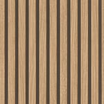 Rasch Factory V 499322 Papier peint intissé marron avec aspect bois, panneaux 3D au look scandinave moderne, mur à lamelles