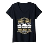 Womens It Is The Sweet Simple Things Of Life Pastry Chef Macaron V-Neck T-Shirt