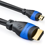 5Mmicro Hdmi Cable-Compatible Hdmi 2.0/1.4A-Haute Vitesse Avec Ethernet-Arc 3D 4K Ultra Hd 1080P 2160P