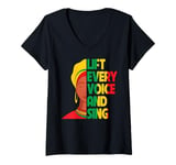 Womens Juneteenth Lift Every Voice and Sing Black History Month V-Neck T-Shirt