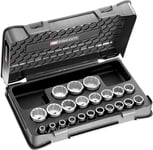 Coffret À Douilles 1/2"-S400B-Kit 22 Pièces 12 Pans Métriques De 8 À 32 Mm-Robuste Et Résistant-Embouts Pour Clé-Malette De Rangement Et Transport-Outillage À Main