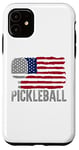 iPhone 11 Pickleball American Flag July 4 Independence Day Case