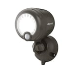 Mr Beams Wireless Battery-Operated Outdoor Motion-Sensor-Activated LED Spotlight, Plastic, Brown, 200 lm