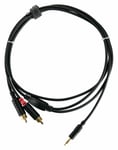 1,5m Cable Audio Stereo Jack 3,5mm vers 2x RCA Phono Mâle Connectique Audio PA