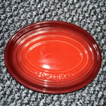 Le Creuset Stoneware Oval Spoon Rest - Cerise , Red... New