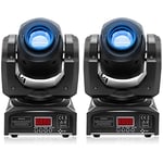 HOLDLAMP Éclairage de Scène LED Moving Head Lampe RGBW dmx512 uminaires à Tête Rotative Effet 8 Motifs Effet Lumineux pour Fête Bar Halloween Noël Mariage Disco DJ - 2 PCS