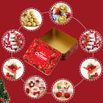 1PC  Merry Christmas Printed Iron Box Candy Boxes Santa Claus Cookie Bags New Year Party Gifts Wrap Candy Favors Packaging boxes