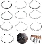 20PCS Serre Tête Femme Homme,Élastiques Cheveux, Bandeau Cheveux Antidérapant en Métal, Accessoire pour Sport, Yoga, Maquillage et Usage Quotidien