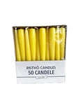 Cereria di Giorgio Risthò Bougies Coniques pour Chandelier, Cire, Jaune, 2,2 x 25 cm, 50 unités