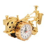 (Gold) Desktop Clock Tractor Shape Digital Travel Alarm Clock Accurate