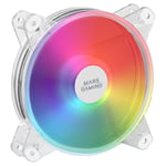 MARSGAMING MFD RGB Ventilateur Boitier, 12cm Taille, Transparent