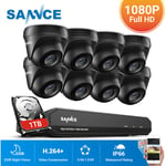 Kit Vidéosurveillance cctv système 8CH tvi enregistreur + caméra dome de survellance hd 1080p vision nocture 20m 8caméra dome - disque dur 1 tb